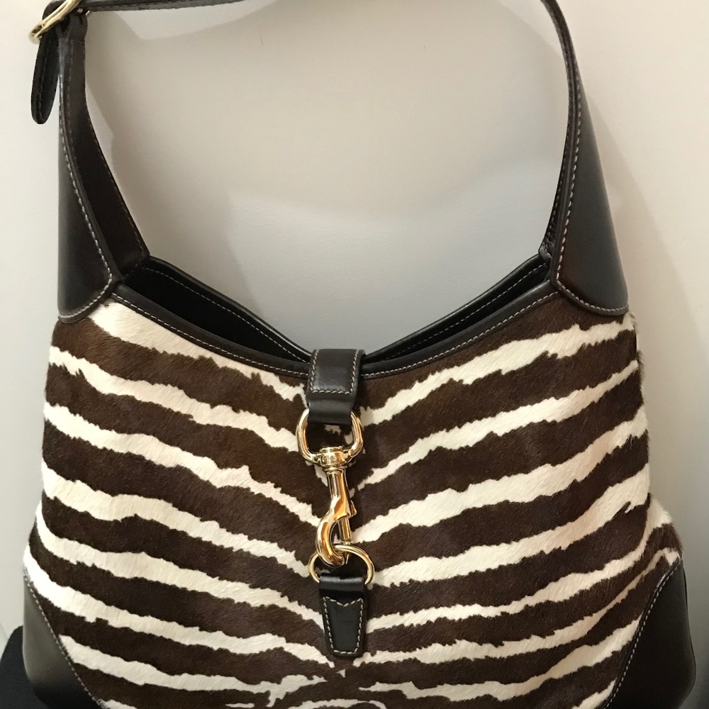 Gucci classic Jackie zebra pony hair handbag
